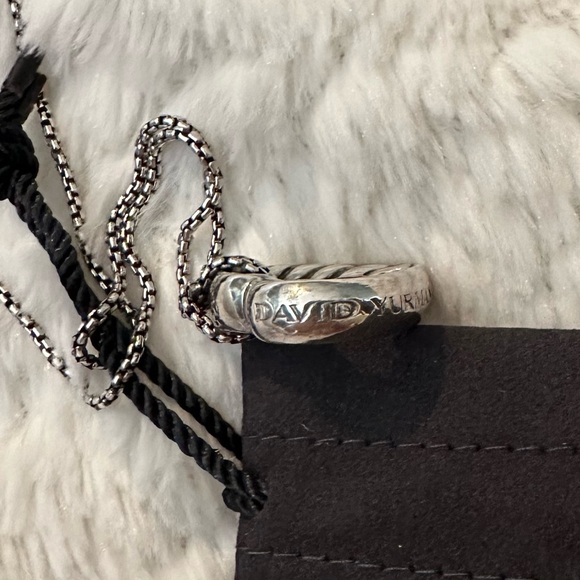 Authentic David Yurman Sterling Silver Open Heart Cable Necklace - Picture 5 of 16
